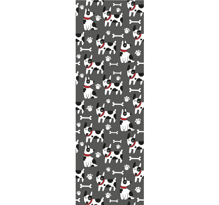 Tapeta pies zabawna psia ilustracja - TenStickers