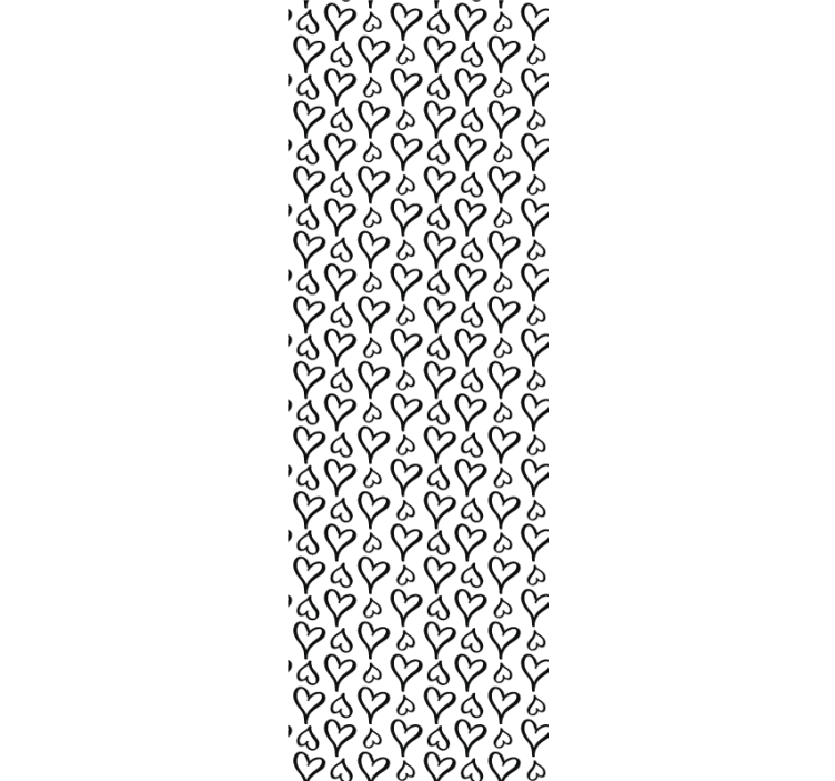 Tapety geometryczne powtórzenie motywu serca - TenStickers