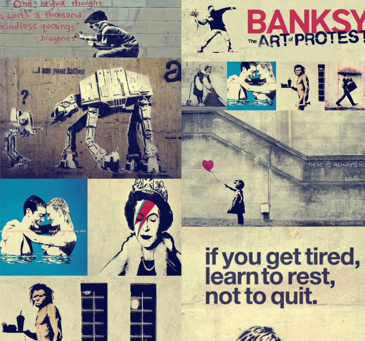 Tapeta kolaż - Bansky art  - TenStickers