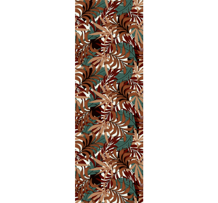 Tapeta liście abstrakcyjny mural botaniczny - TenStickers