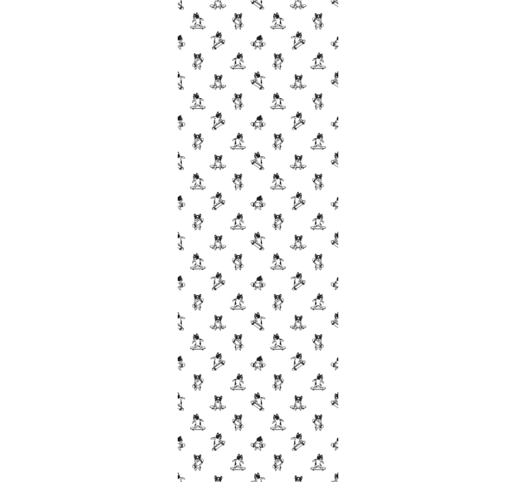 Tapeta pies buldogi na deskorolce - TenStickers