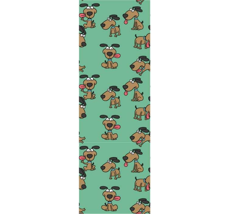 Tapeta pies zabawa z psią kreskówką - TenStickers