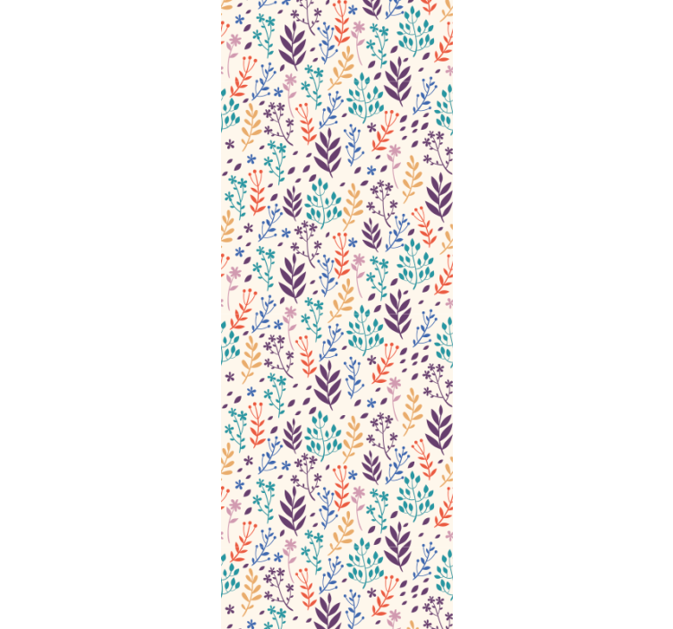 Tapeta liście wzory jesiennych liści - TenStickers