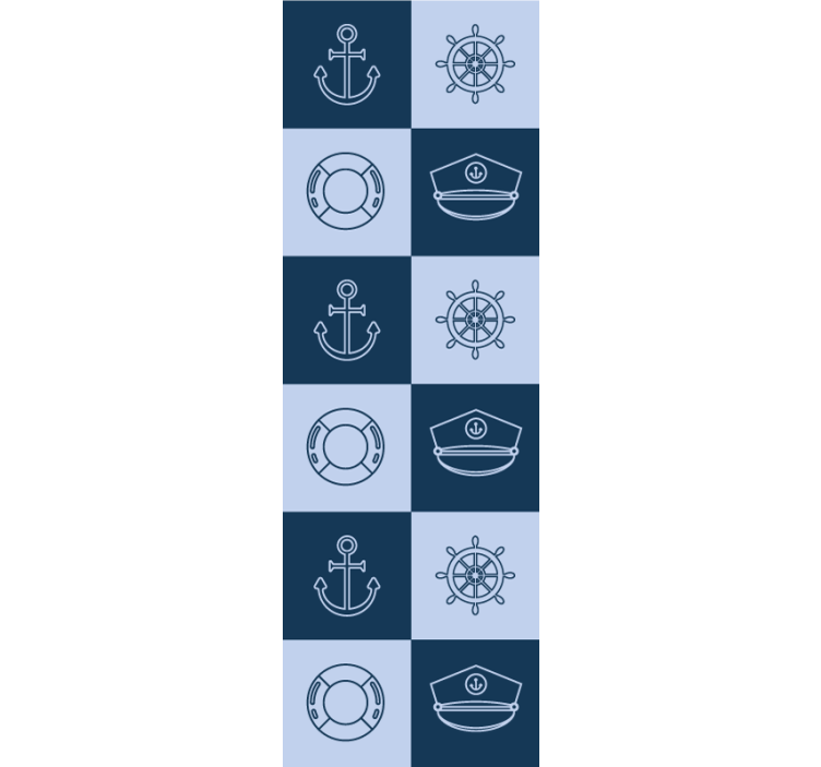 Tapeta kafelki wzór płytek marynistycznych - TenStickers