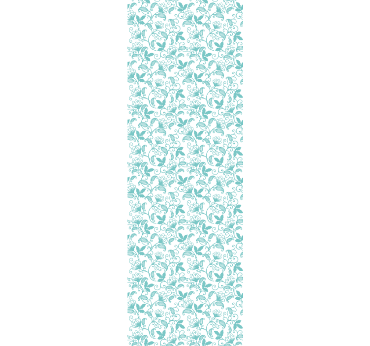 Tapeta liście ozdobne zwoje - TenStickers