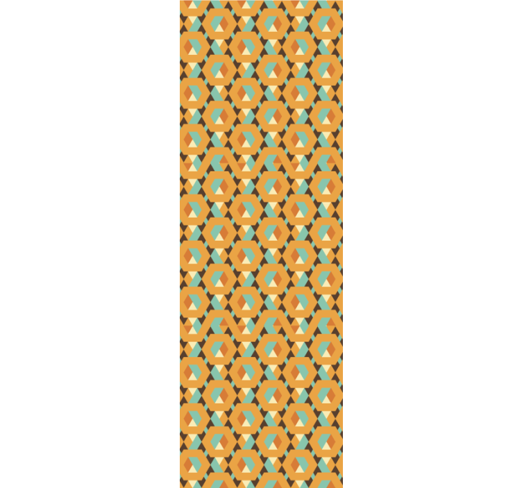 Tapeta geometrczyna geometryczny nadruk w stylu retro - TenStickers