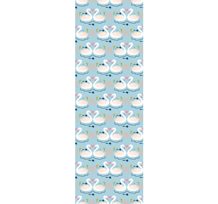 Tapeta zwierzęta wzór jeziora łabędziego - TenStickers