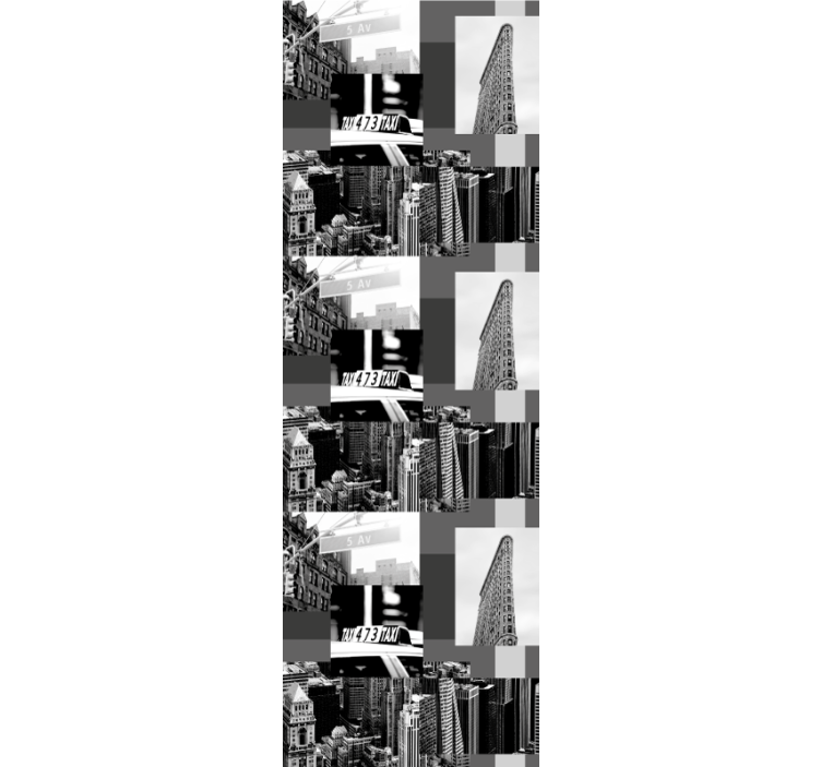 Tapeta miasto miejski wzór kolażu - TenStickers