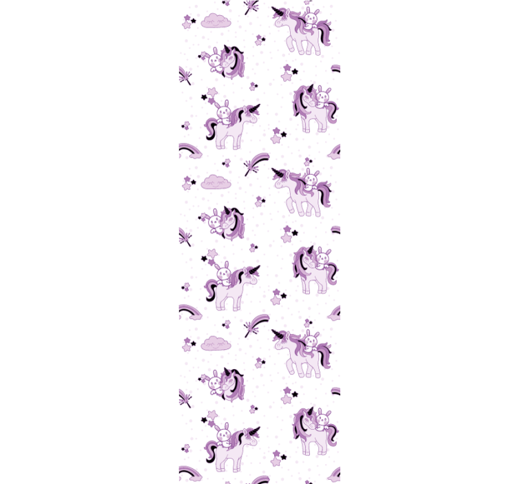 Tapeta dla dzieci scena fantasy jednorożca - TenStickers
