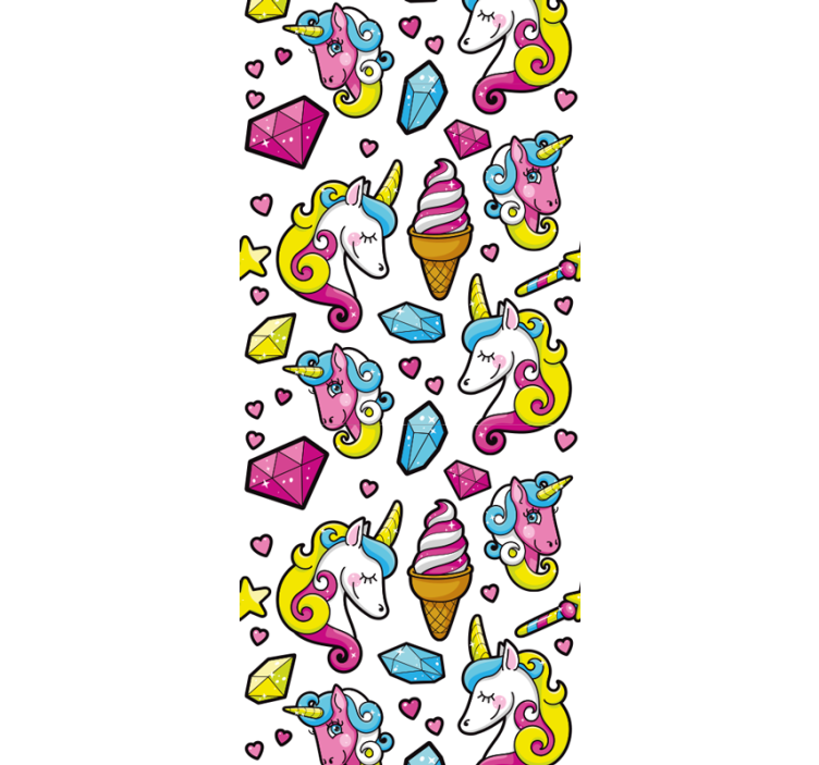 Tapeta dla dzieci motyw fantazji jednorożca - TenStickers