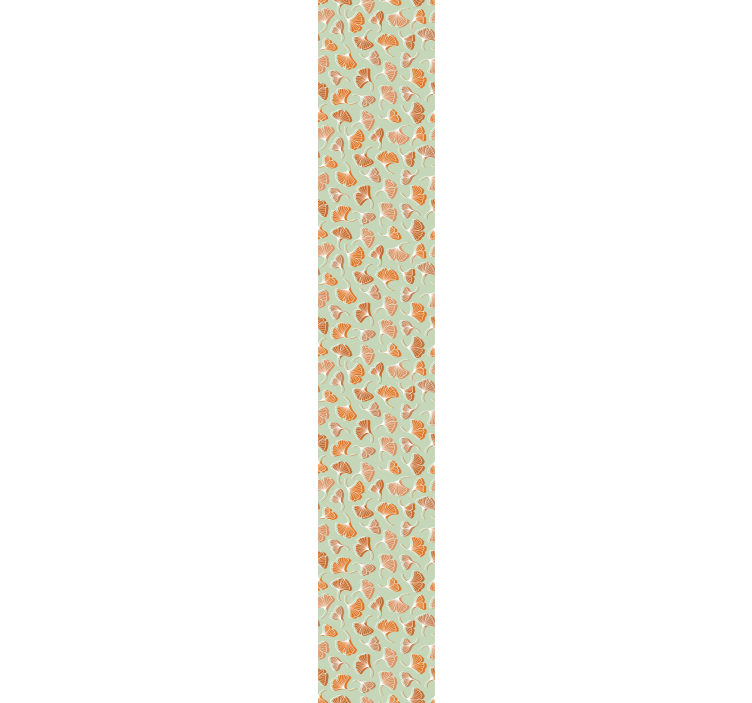 Tapeta liście wzór liścia miłorzębu - TenStickers