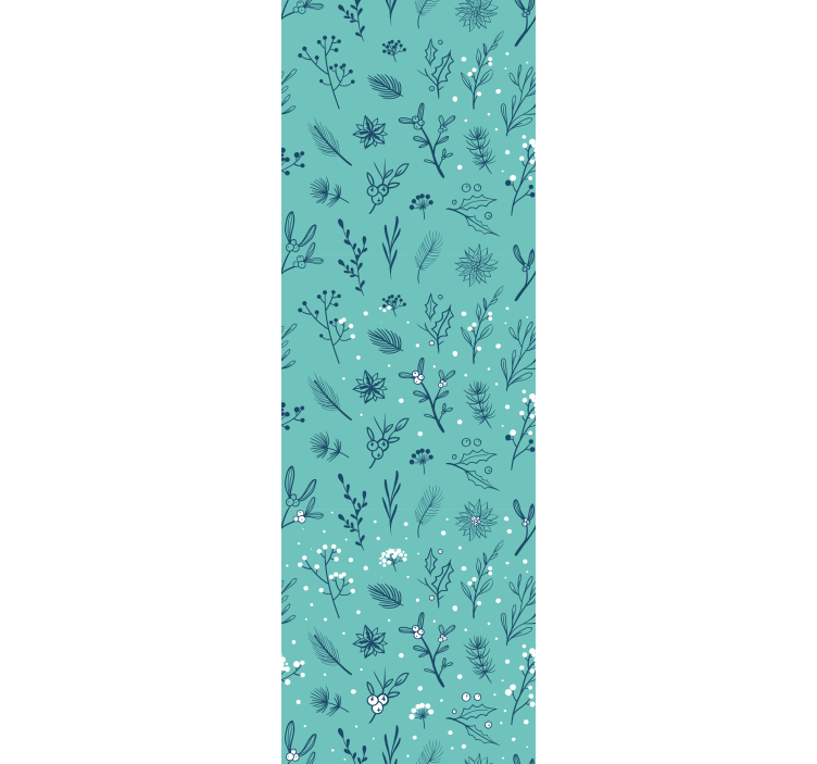 Tapeta Boże Narodzenie świąteczny botaniczny - TenStickers