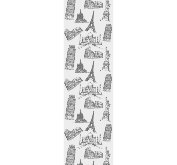 Tapeta miasta najsłynniejszy wzór zabytków - TenStickers
