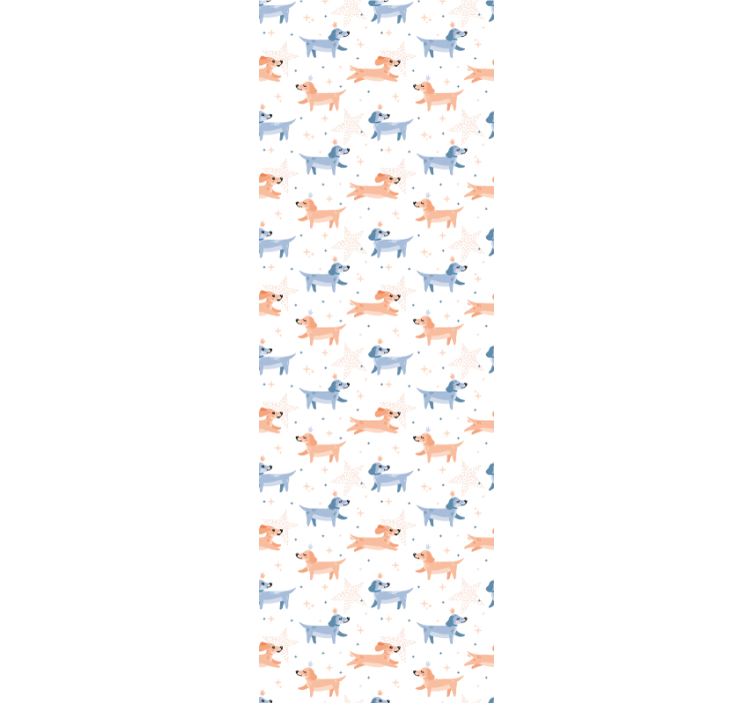 Tapeta dla dzieci zabawny motyw szczeniąt - TenStickers