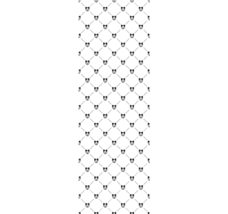 Tapeta koty wzór sylwetki kota - TenStickers