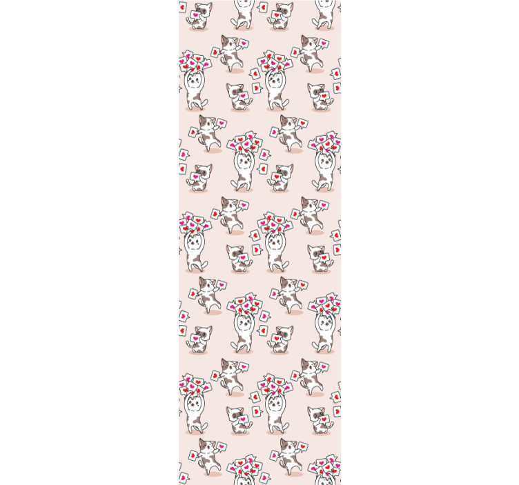 Tapeta koty zabawny wzór kota - TenStickers