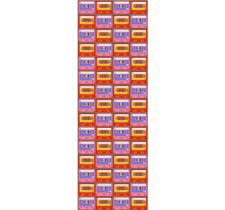 Tapeta sztuka zestaw kaset retro - TenStickers