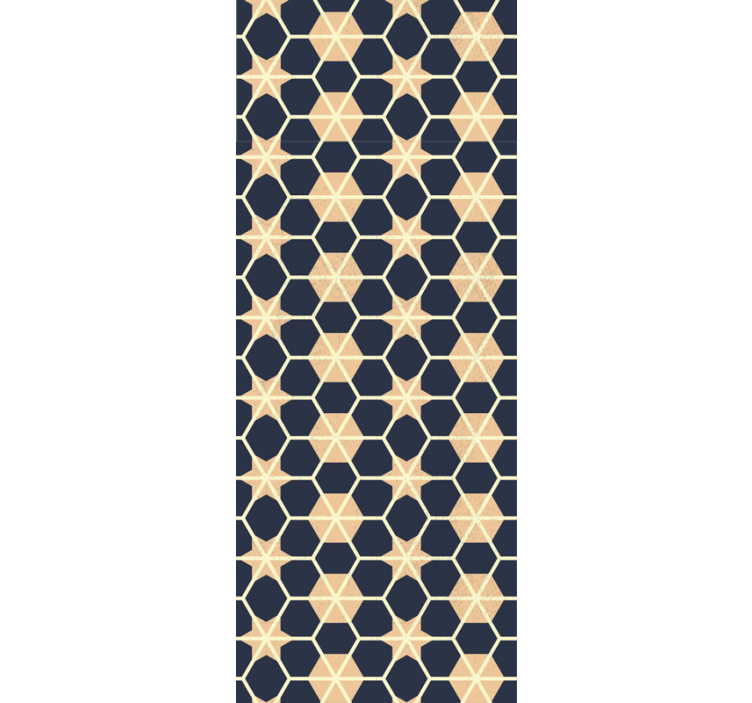 Tapeta do salonu sześciokątny wzór gwiazdy - TenStickers