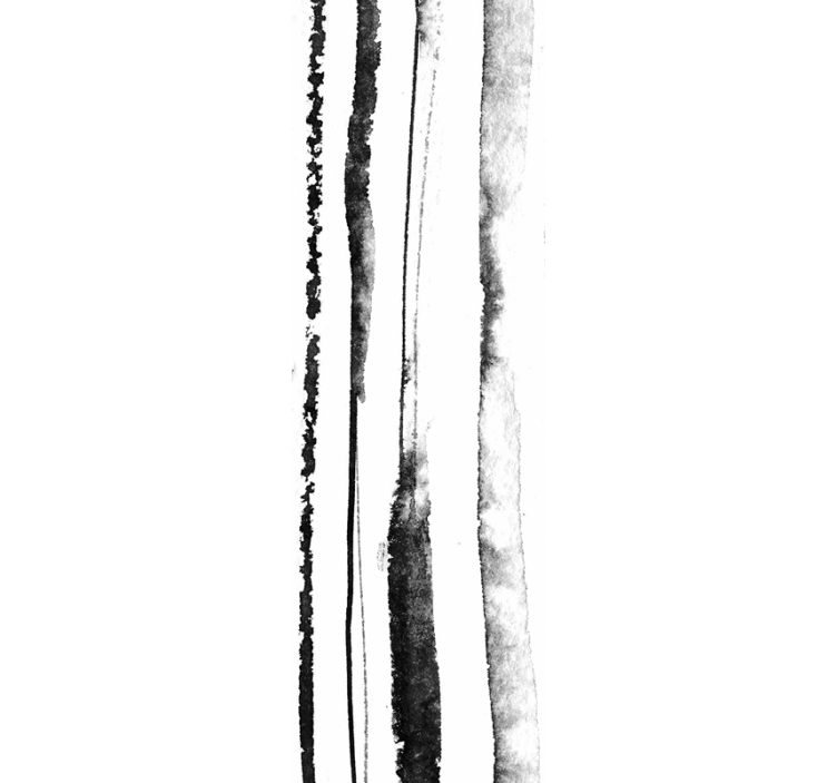 Tapeta pionowy wzór organiczny czarno-biały - TenStickers