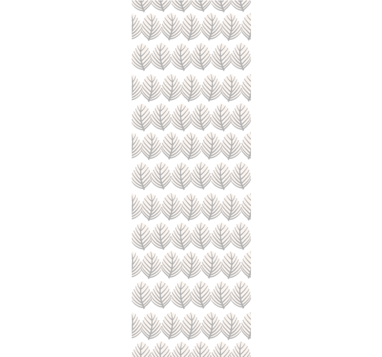 Tapeta liście prosty szary wzór - TenStickers