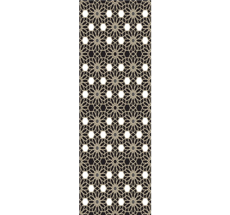 Tapeta kafelki w geometryczny kwiatowy wzór - TenStickers