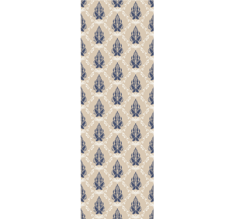 Tapeta barok motyw kwiatowy liściasty - TenStickers