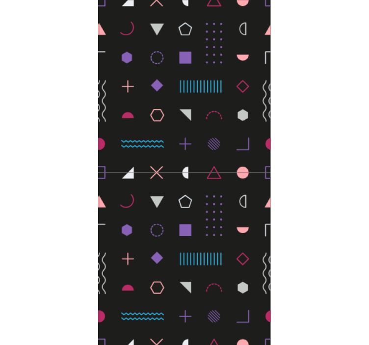 Tapeta geometrczyna kolorowe kształty - TenStickers