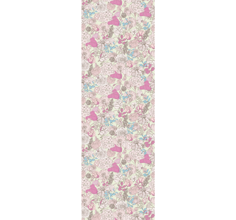 Tapeta kwiaty ogród klasyczny vintage - TenStickers