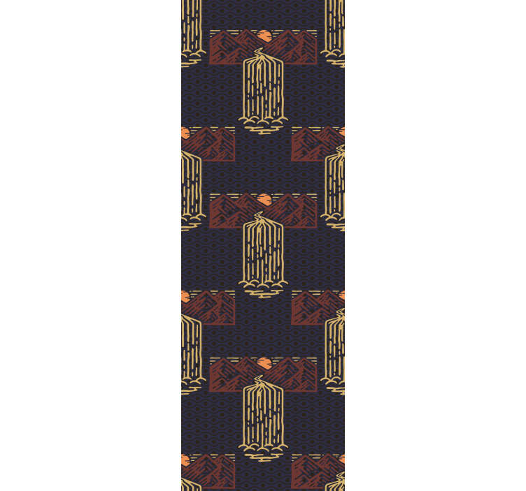 Tapeta vintage krajobraz wodospadu retro - TenStickers