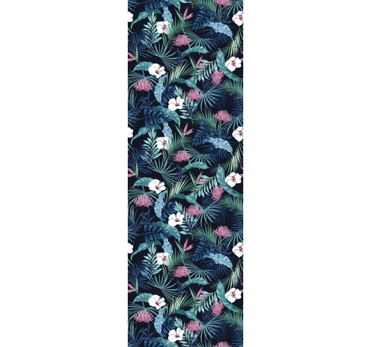 Tapeta liście Egzotyczne rośliny na liściach - TenStickers