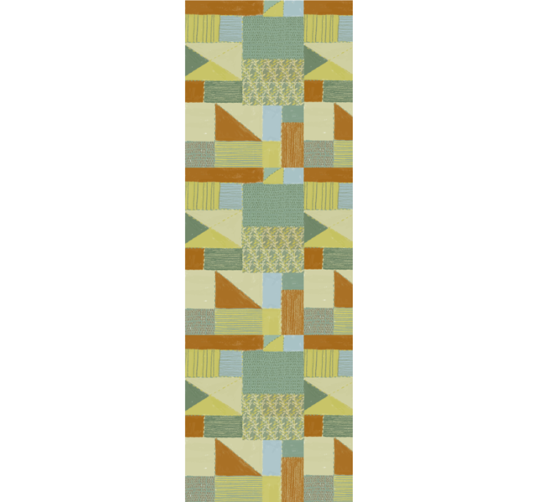 Tapeta geometrczyna abstrakcyjne bloki wzorów - TenStickers