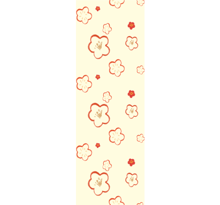 Tapeta kwiaty w delikatne wzory florystyczne - TenStickers