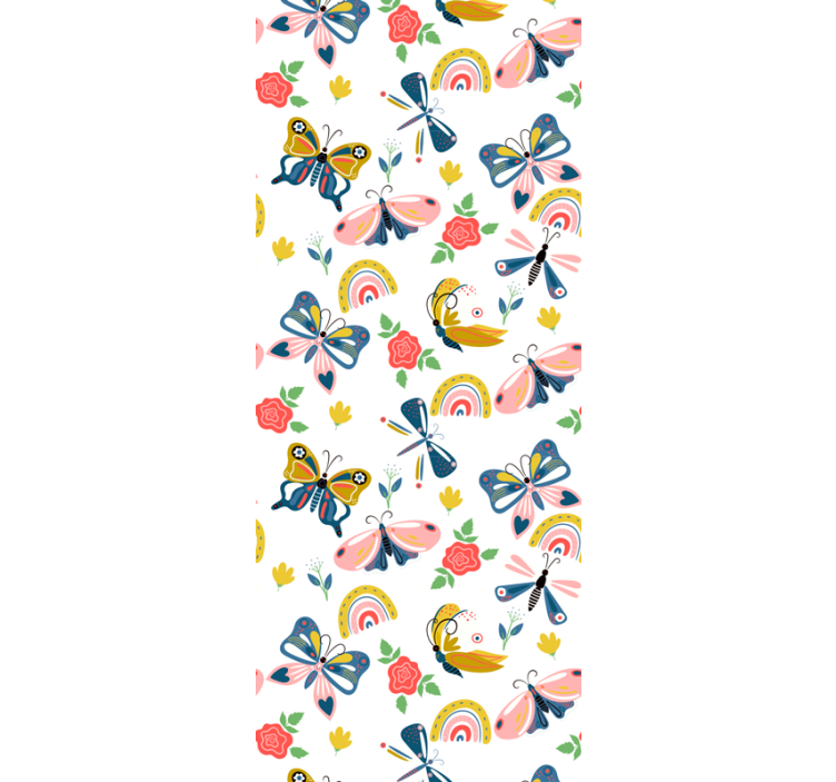 Tapeta motyle fantazyjny motyw natury - TenStickers