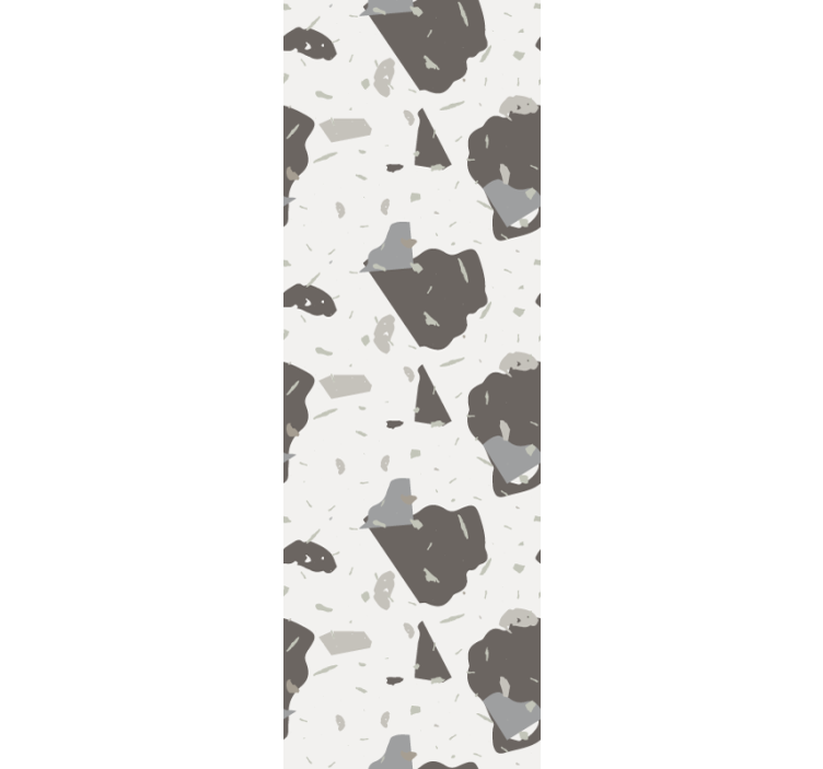 Tapeta wzory i tekstury abstrakcyjne szare kształty - TenStickers