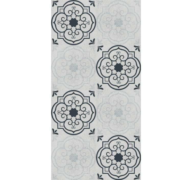 Tapeta do kuchni eleganckie szare płytki - TenStickers