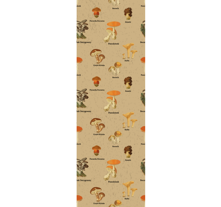 Tapeta vintage Stare rodzaje grzybów - TenStickers