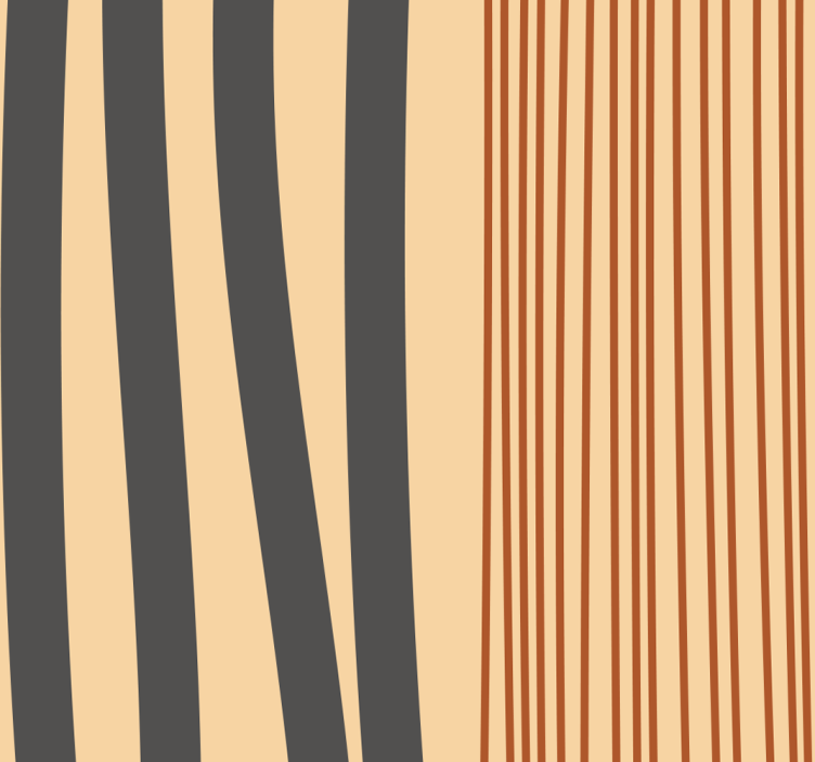 Tapeta do salonu projekt w paski boho - TenStickers