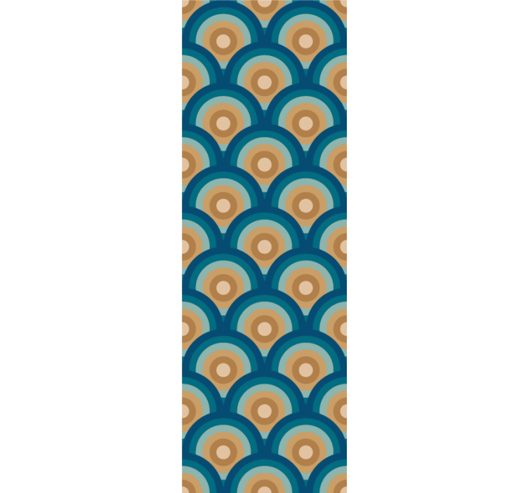 Tapeta vintage Kręgi lat 60 - TenStickers