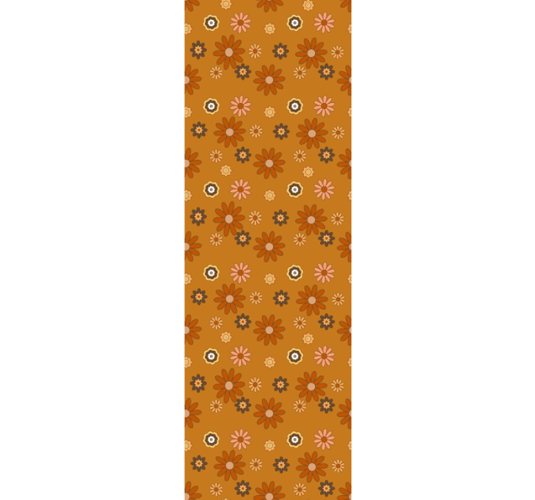 Tapeta vintage Moc kwiatów lat 60 - TenStickers