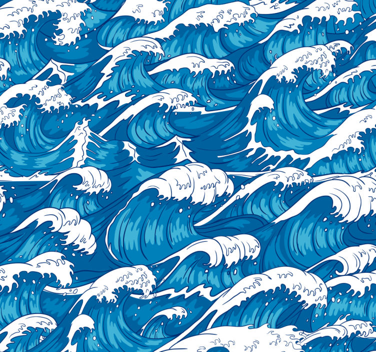 Tapeta natura fale oceaniczne - TenStickers