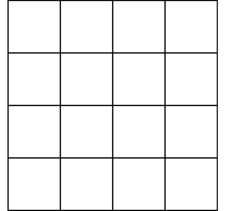 Tapeta kwadraty czarno-białe cienkie linie - TenStickers