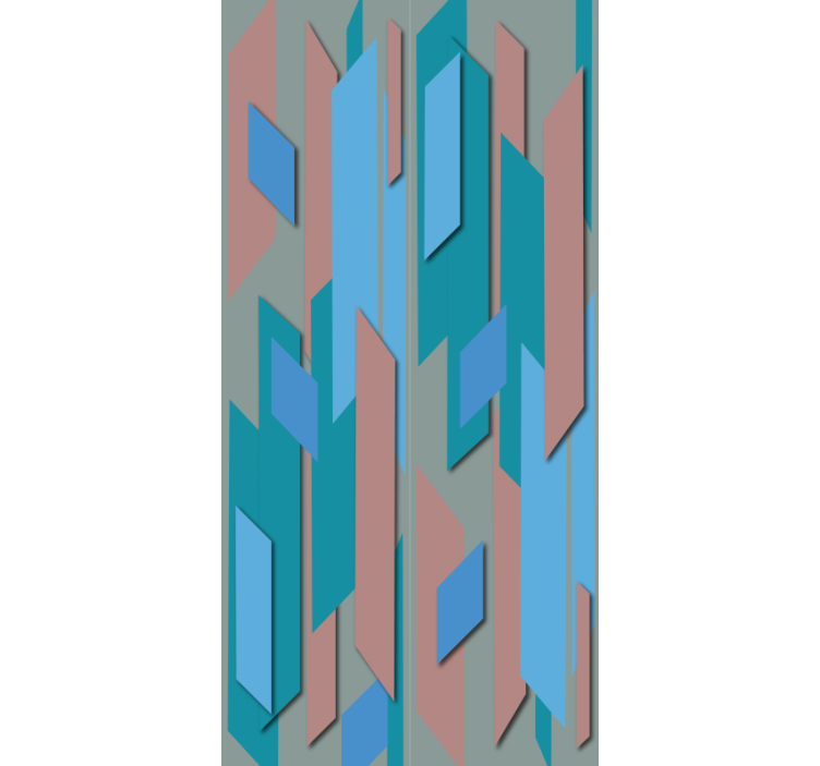 Tapeta wzorzysta błękitna laguna - TenStickers