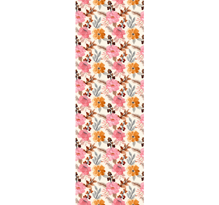 Tapeta do salonu układ kwitnący - TenStickers