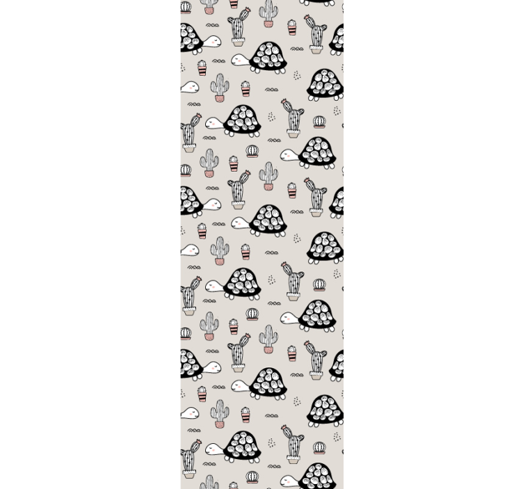 Słodkie tapety ze zwierzętami żółwie - TenStickers