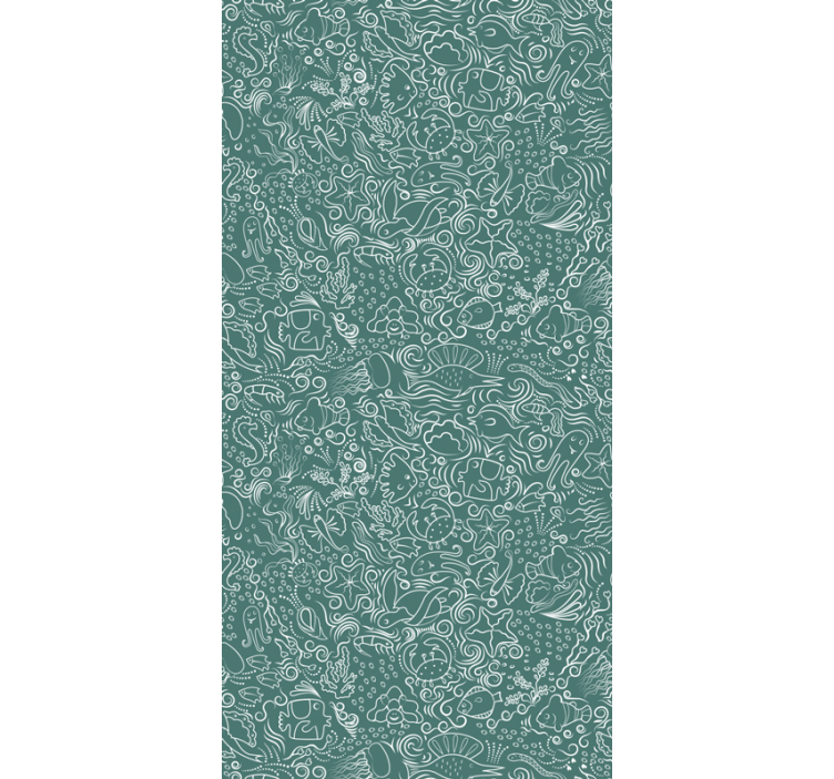 Tapeta do pokoju młodzieżowego podwodny wzór - TenStickers