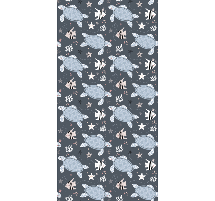 Tapeta dla dzieci żółwie i ryby - TenStickers