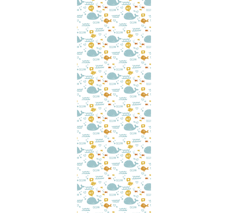 Tapeta zwierzęta słodkie wieloryby oceaniczne - TenStickers