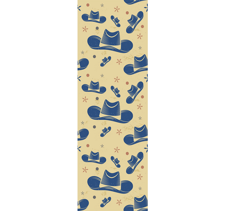 Tapeta do sypialni kowbojski kapelusz - TenStickers