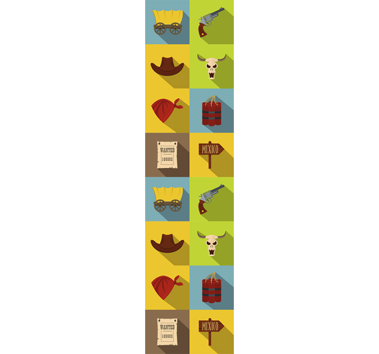 Tapeta na wymiar elementy motywu zachodniego - TenStickers