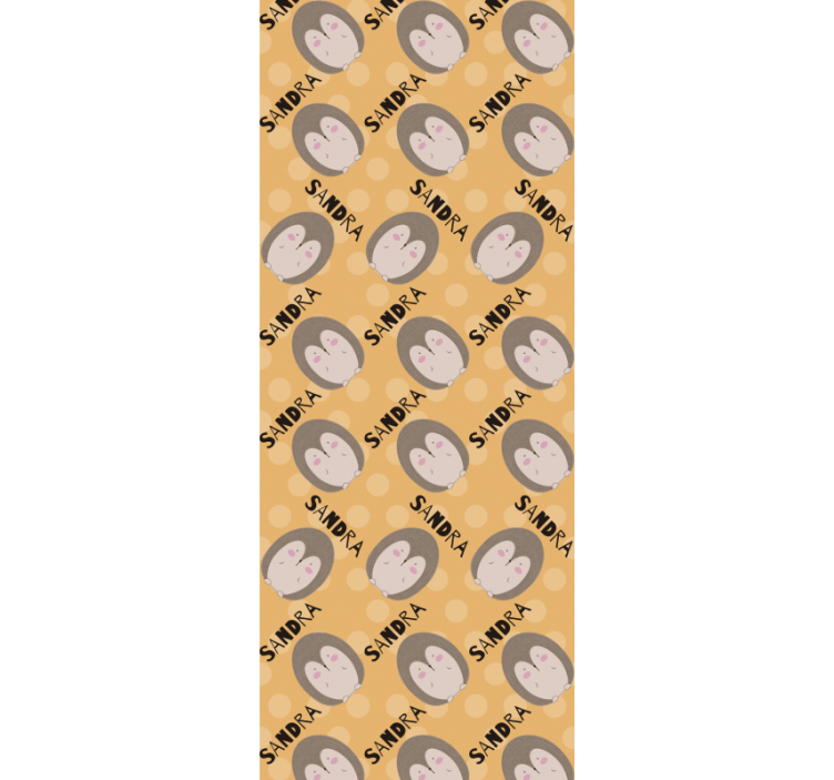 Tapeta Jeż z imieniem - TenStickers